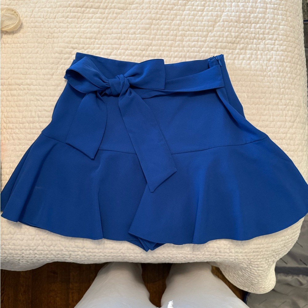 Zara Royal Blue Skirt with tie front Bow